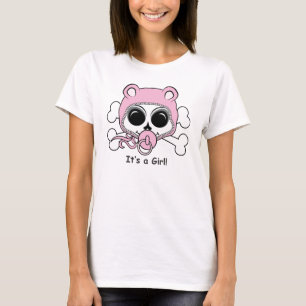Cute Baby Girl Skull T-Shirt