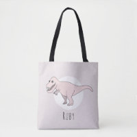 Cute Baby Girl T-Rex Dinosaur with Name Diaper