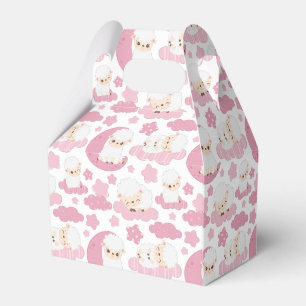 cute baby girls shower lamb favour box