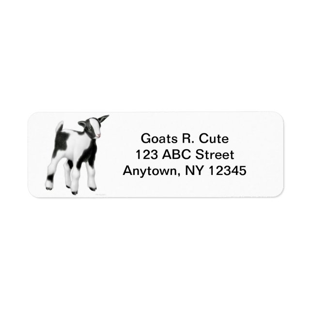 Cute Baby Goat Customisable Return Address Label (Front)