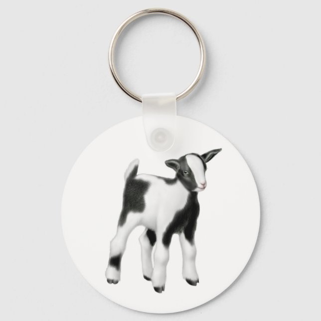 Cute Baby Goat Keychain (Front)