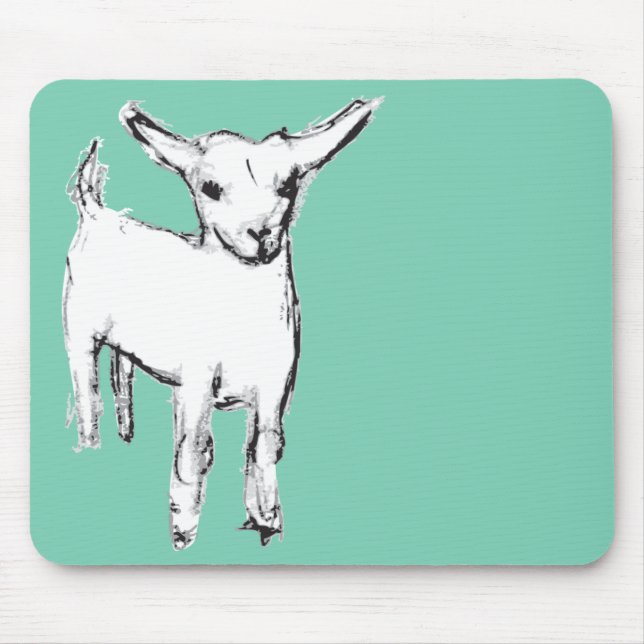 Cute Baby Goat Mousepad (Front)