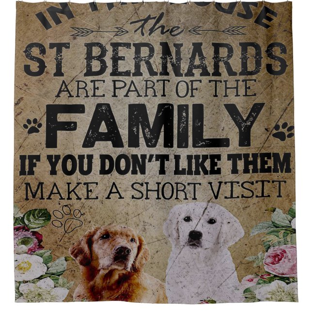 cute baby Golden Retriever Shower Curtain (Front)