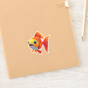 Cute Baby Goldfish Cartoon Charactor