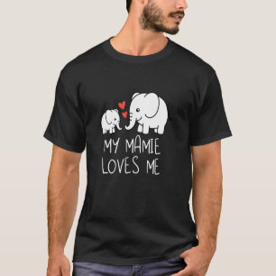 Cute Baby & Grandma My Mamie Loves Me Elephant T-Shirt