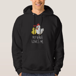 Cute Baby & Grandma My Nana Loves Me Chicken & Chi Hoodie