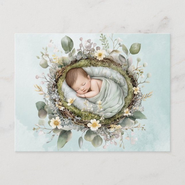 Cute Baby Green Neutral postcard (Front)