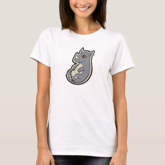 Cute Baby Grey Rhino Big Eyes Ink Drawing Design T-Shirt