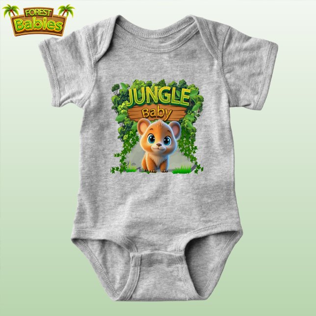 Cute Baby Grizzly Bear Zoo Animal Graphic 🐻 Baby Bodysuit (Creator Uploaded)