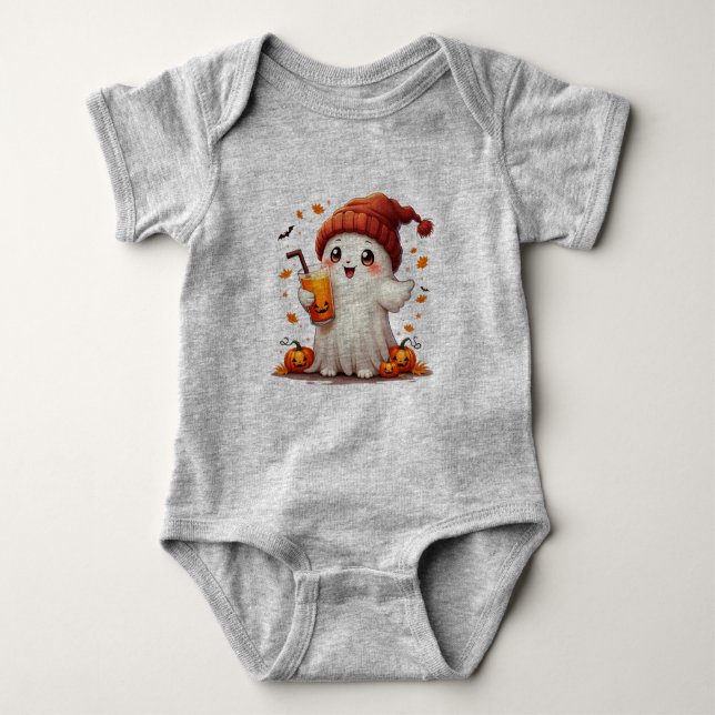 cute baby halloween t-shirt baby bodysuit (Front)