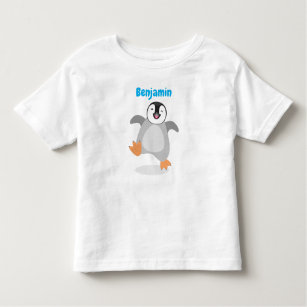 Cute baby happy emperor penguin cartoon toddler T-Shirt