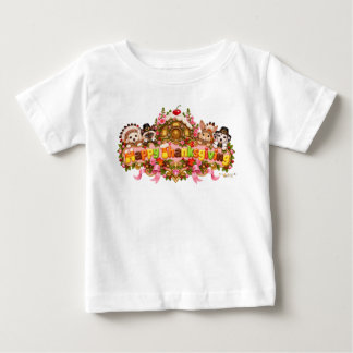 Cute Baby Happy Thanksgiving Fun Puppies Kitten T-Shirt