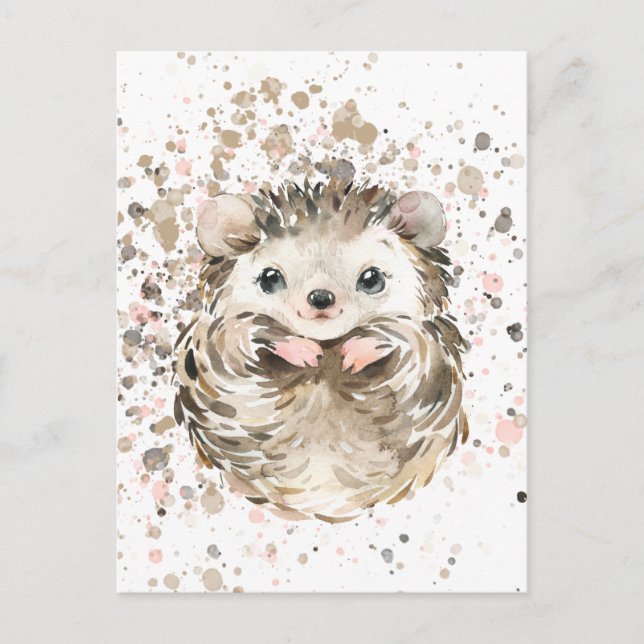 Cute Baby Hedgebog  Postcard (Front)