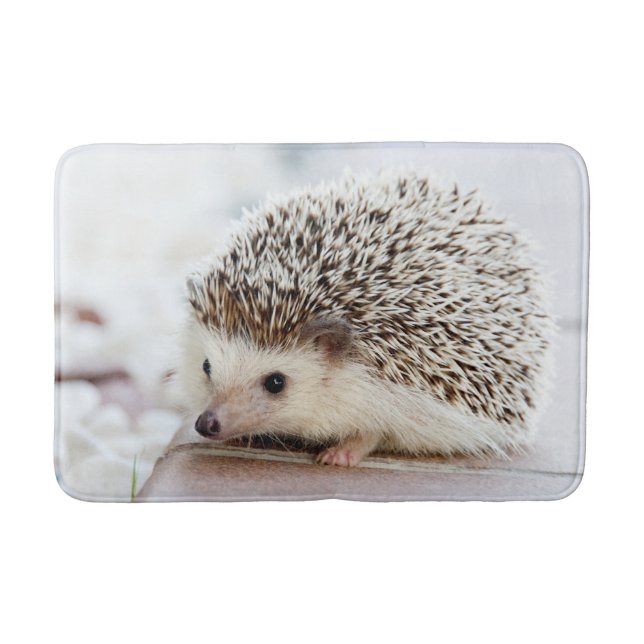 Cute Baby Hedgehog Bath Mat (Front)