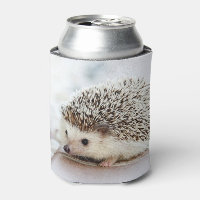 Cute Baby Hedgehog Can Cooler (Can Front)