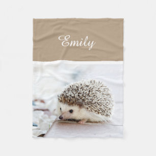 Cute Baby Hedgehog Fleece Blanket