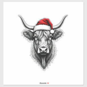 Cute Baby Highland Cow Christmas Santa Gifts Xmas