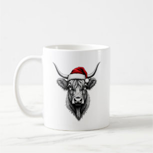 Cute Baby Highland Cow Christmas Santa Gifts Xmas Coffee Mug