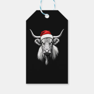 Cute Baby Highland Cow Christmas Santa Gifts Xmas Gift Tags