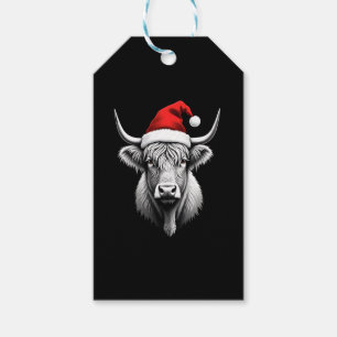 Cute Baby Highland Cow Christmas Santa Gifts Xmas Gift Tags
