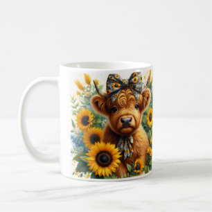 Cute Baby Highland Cow Coffee Mug
