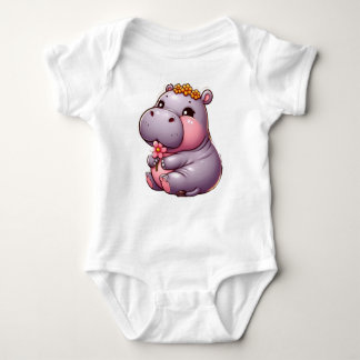 Cute Baby Hippo Baby Wear Baby Bodysuit