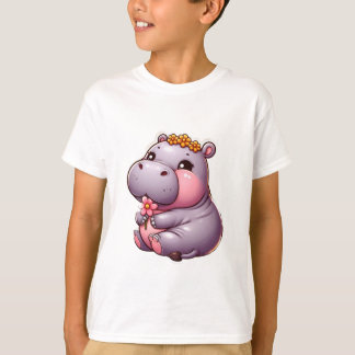 Cute Baby Hippo Kid's T-Shirt