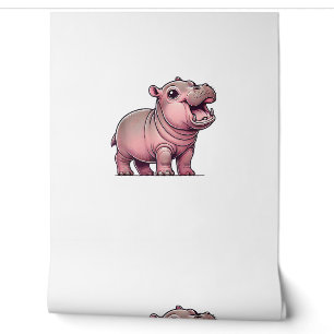 Cute Baby Hippo Moo Deng - Fun and Playful Moo-Den Wallpaper