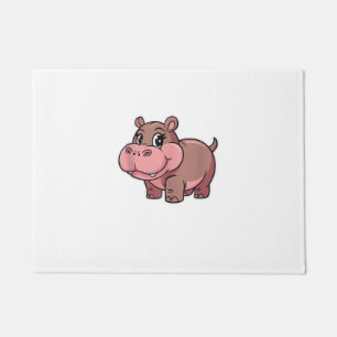 Cute Baby Hippo Moo Deng Tank Top_1 Doormat