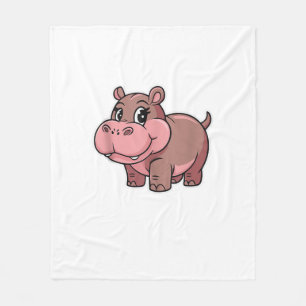 Cute Baby Hippo Moo Deng Tank Top_1 Fleece Blanket
