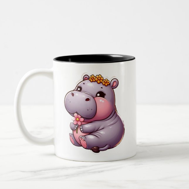 Cute Baby Hippo Mug (Left)