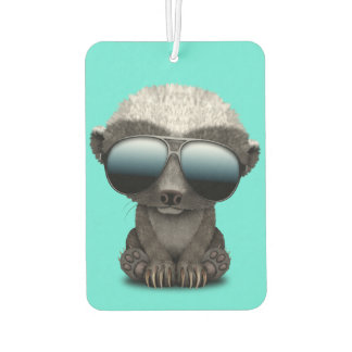 Cute Baby Honey Badger Wearing Sunglasses Car Air Freshener