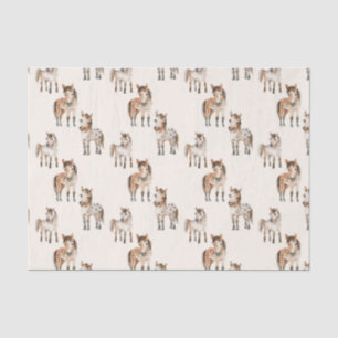 Cute baby horses tissue paper