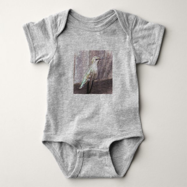 Cute Baby Hummingbird - Baby Bodysuit (Front)