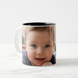 Cute Baby Imaged Typography Two-Tone Coffee Mug