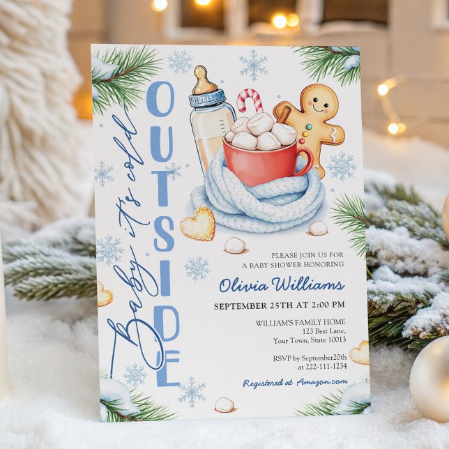 Cute Baby Its Cold Outside Baby Shower Invitation (Creator Uploaded)