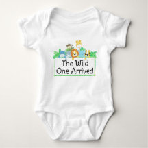 Cute Baby Jungle Animals Wild One Arrived