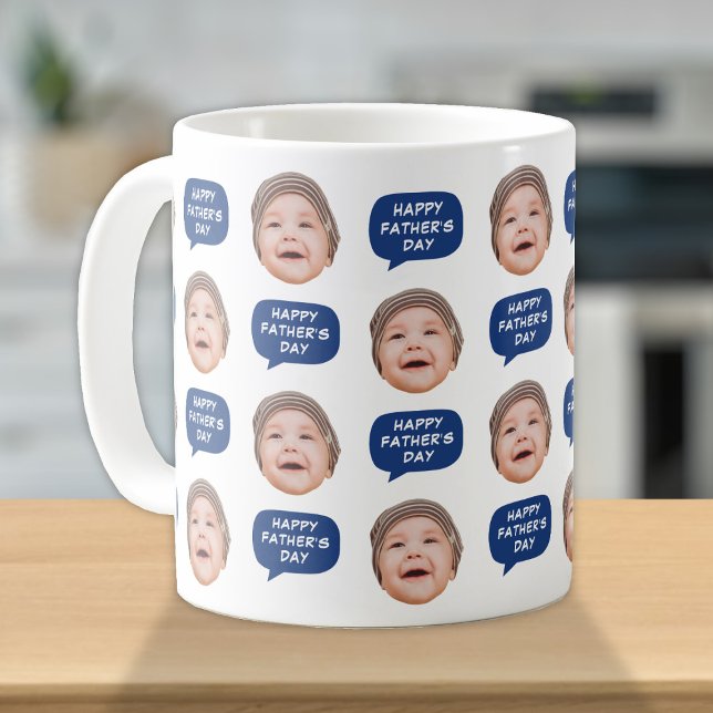 Cute Baby Kids Face Photo For Dad Coffee Mug (Creator Uploaded)