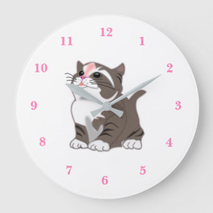 Cute Baby Kitty - Large Clock