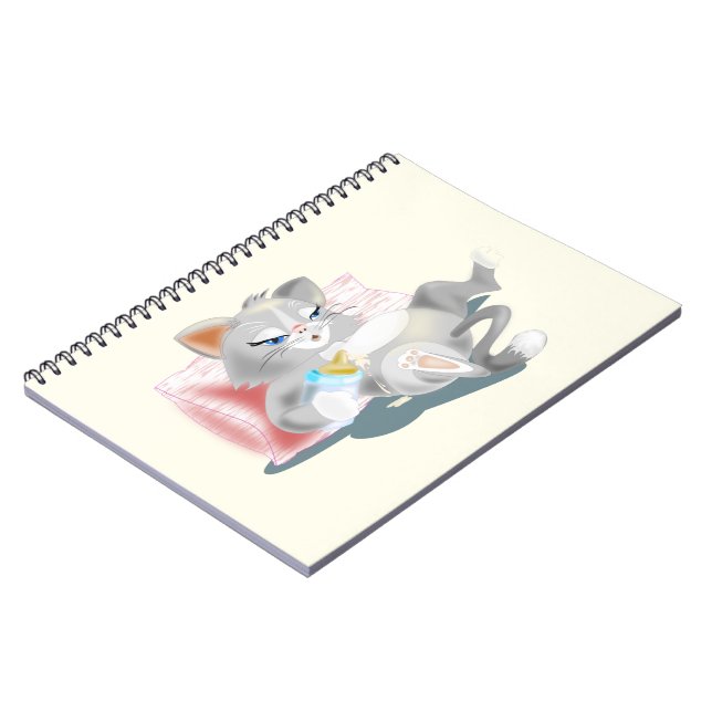 Cute Baby Kitty Notebook (Left Side)