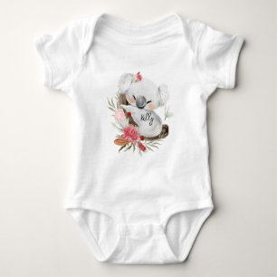 Cute Baby Koala Gold Speckle Custom Name           Bodysuit