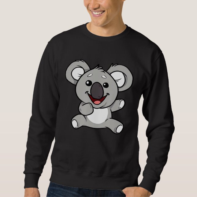 Cute Baby Koala Illustration Sweatshirt (Front)