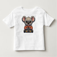 Cute Baby Koala Race Car Driver