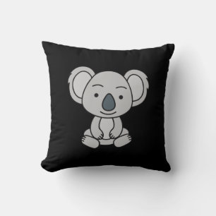 Cute Baby Koala With A Smile Sitting Down Cushion