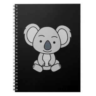 Cute Baby Koala With A Smile Sitting Down Notebook