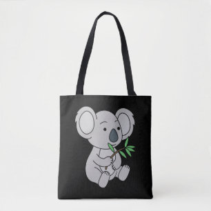 Cute Baby Koala With Eucalyptus Leaves Tote Bag