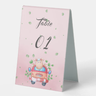 Cute Baby Lamb Baby Shower Table Numbers