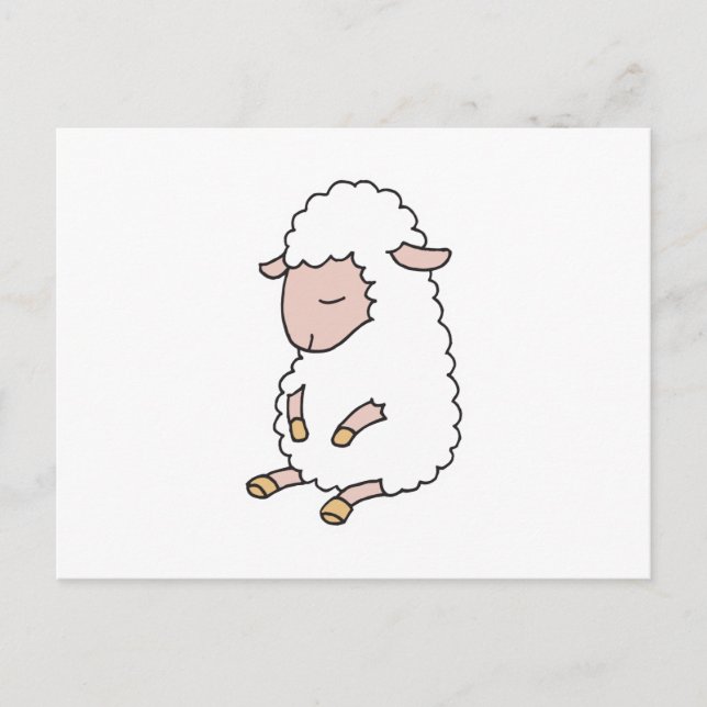 cute baby lamb postcard (Front)