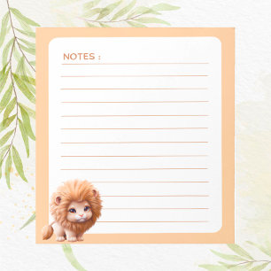 Cute Baby Lion Notepad