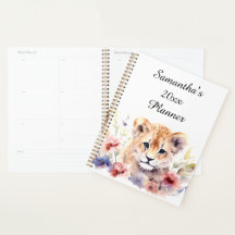 Cute Baby Lion Personalised Planner